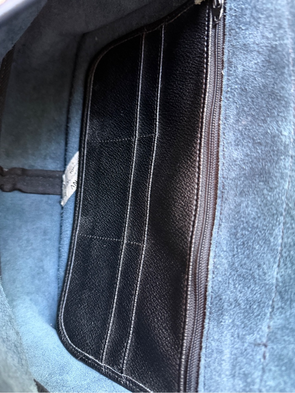 Dooney & Bourke Blue Leather Crossbody Bag with brass Hardware Vintage - Picture 8 of 11